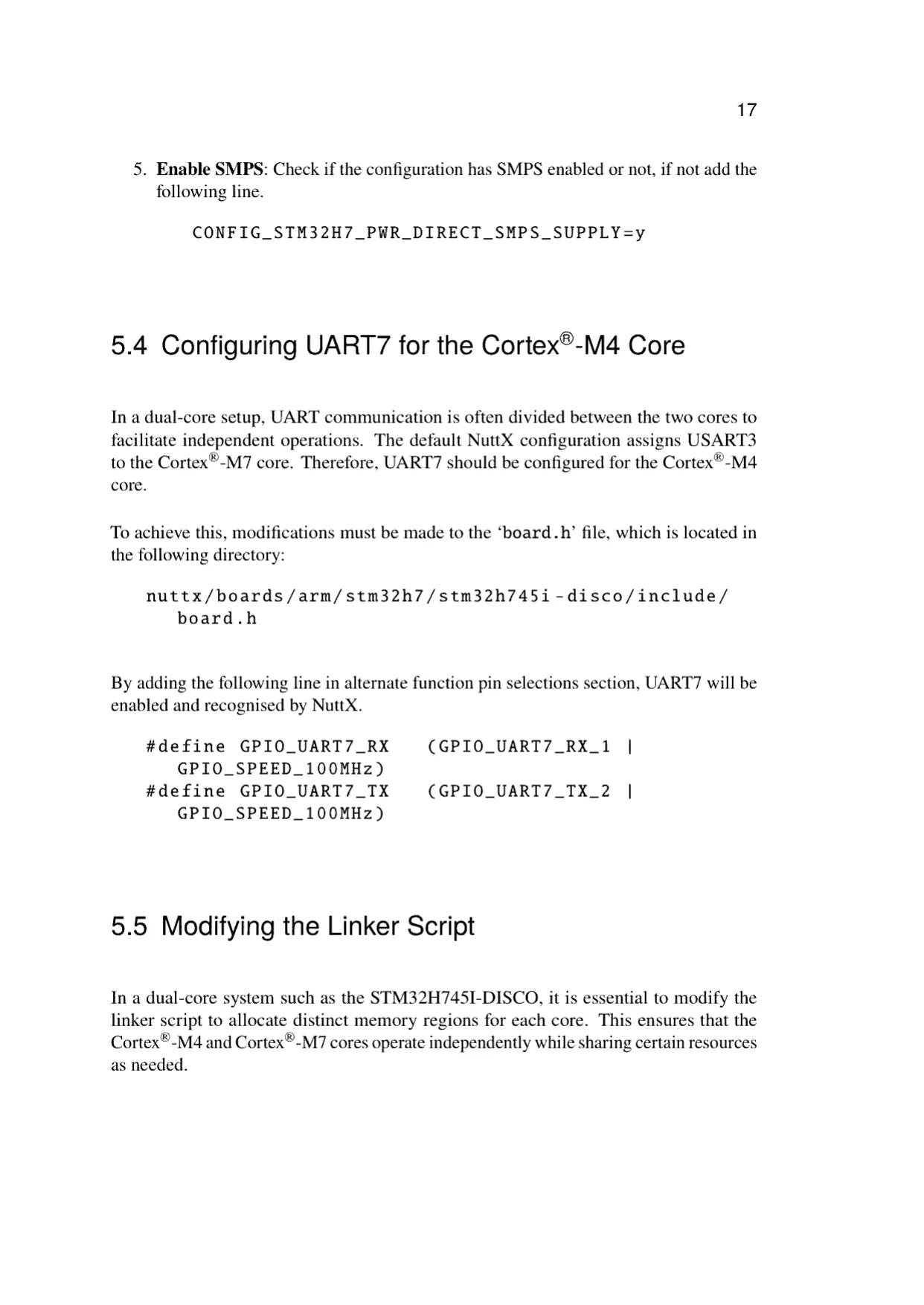 NuttX on the dual-core STM32H745I-DISCO, page 18 of 48
