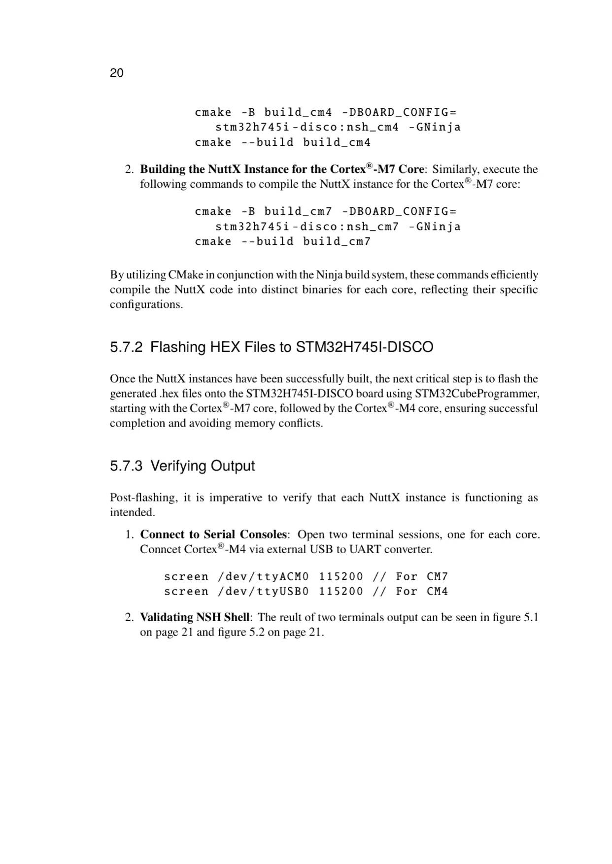 NuttX on the dual-core STM32H745I-DISCO, page 21 of 48