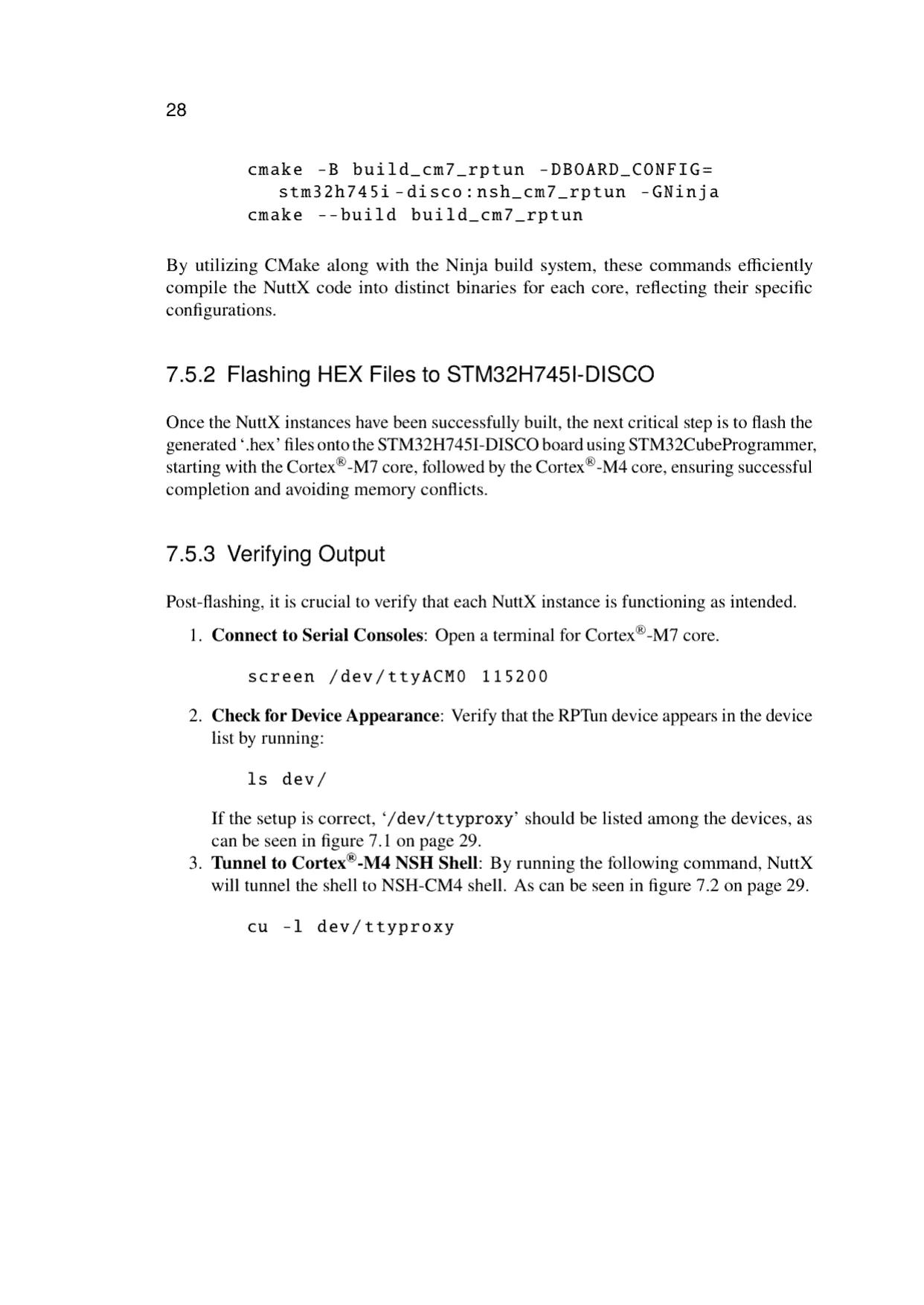 NuttX on the dual-core STM32H745I-DISCO, page 29 of 48